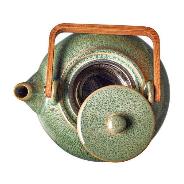 Teiera verde in ceramica con filtro 1,2 l Gastro Green – Bitz-image-3