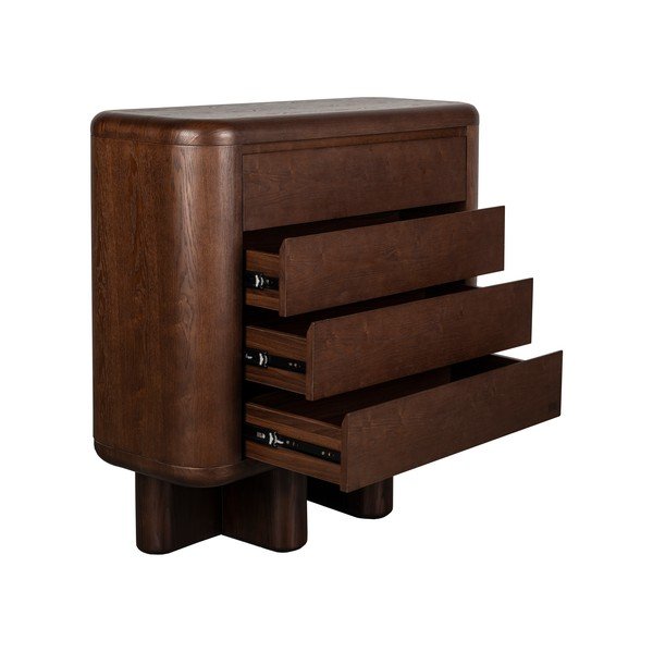 Credenza colore naturale scuro con effetto frassino 100x98x40 cm Herman – Dutchbone-image-4