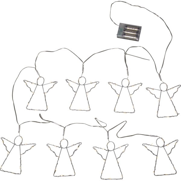 Catena luminosa con alimentazione a batteria 8 lampadine lunghezza totale 175 cm Angela – Star Trading-image-4