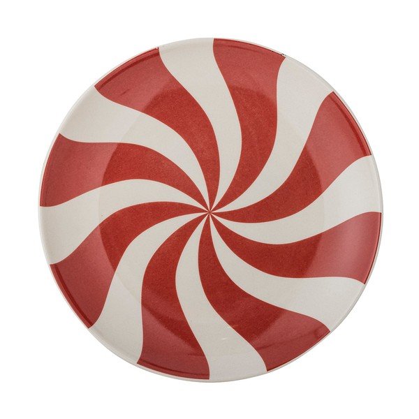 Piatto rosso in gres a tema natalizio ø 23 cm Yule – Bloomingville