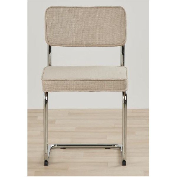 Sedia da pranzo beige imbottito a dondolo Rupert – Unique Furniture-image-1