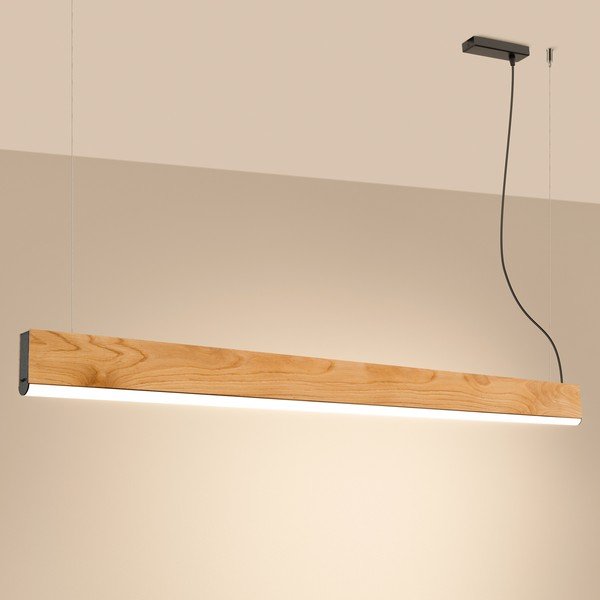 Lampadario LED di colore naturale in legno massiccio LYKKE – Thoro-image-1