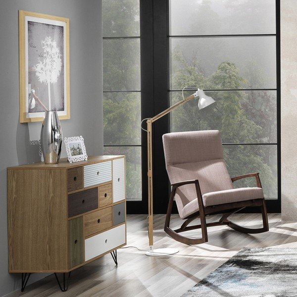 Stojací lampa s bílým stínidlem Tomasucci Dory-image-3