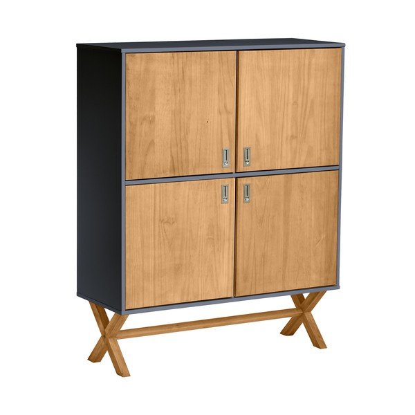 Cassettiera grigio antracite Leidi, 100 x 123 cm - Marckeric-image-1