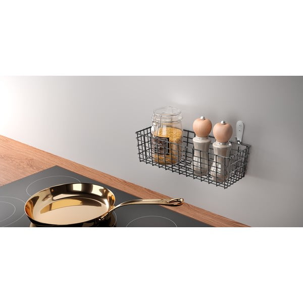 Cestino da cucina a parete nero Lava Koala - Metaltex-image-1