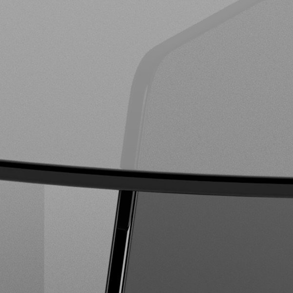 Tavolino da salotto rotondo grigio in vetro ø 80 cm Samos – Actona-image-3