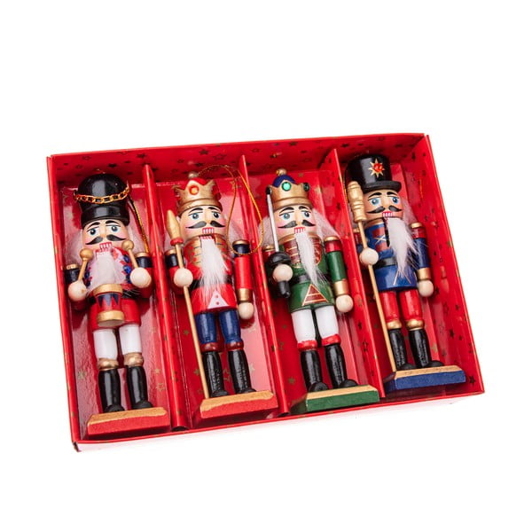 Decorazioni per albero di natale in set in legno 4 pz 12,5 cm – Dakls