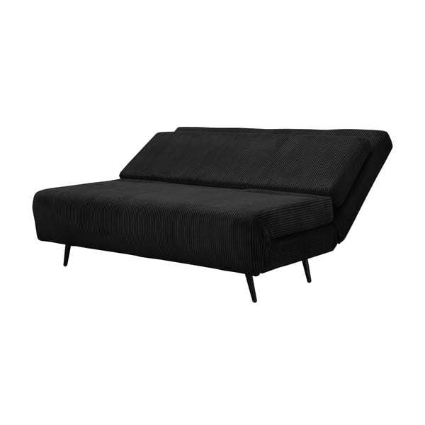 Divano letto in velluto a coste antracite 140 cm Mallory - Støraa-image-1