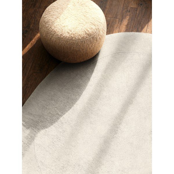 Tappeto rotondo color crema in misto lana tessuto a mano ø 160 cm Kari Organic – Villeroy&Boch-image-2