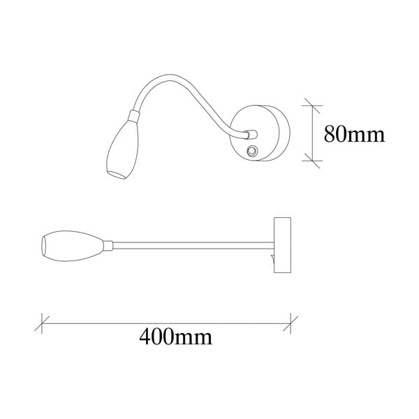 Lampada da parete dorata Reading – Opviq lights-image-4