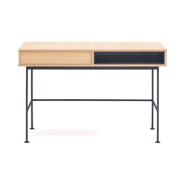 Scrivania con piano effetto rovere 60x120 cm Yoko – Teulat