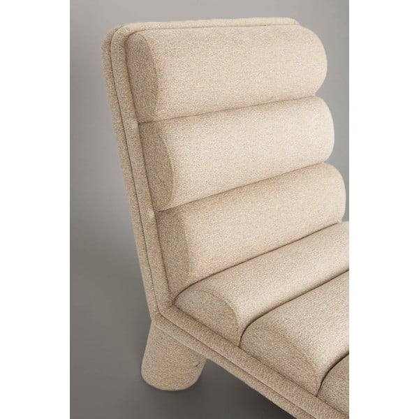 Poltrona beige con rivestimento in bouclé Fern – Dutchbone-image-1