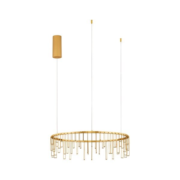 Lampadario LED dorato in alluminio con intensità regolabile ø 65 cm Stellar – Nova Luce