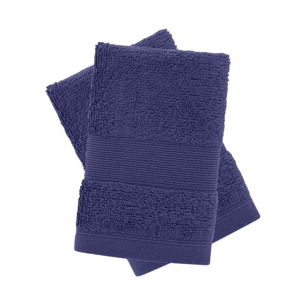 Set di asciugamani tipo terry blu scuro in cotone 2 pz 30x30 cm Anti-Bacterial – Catherine Lansfield
