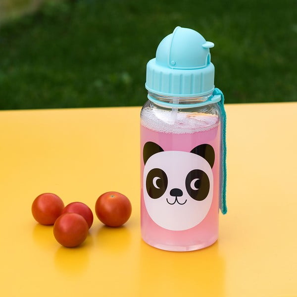 Bottiglia per bambini azzurra in tritolo 500 ml Miko the Panda – Rex London-image-1