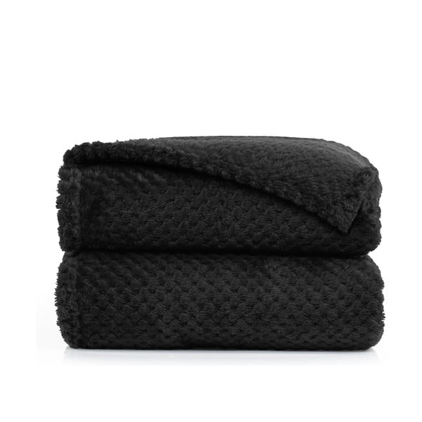 Coperta in microfibra nera, 150 x 200 cm Henry - DecoKing-image-2