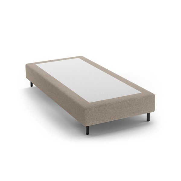 Letto singolo imbottito beige senza testiera 90x200 cm Whale – Micadoni 
