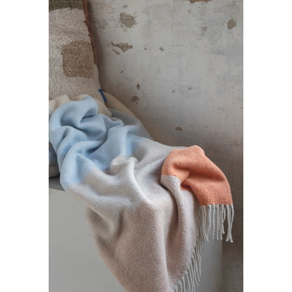 Coperta gialla-azzurra 125x190 cm Brick - Mette Ditmer Denmark-image-4