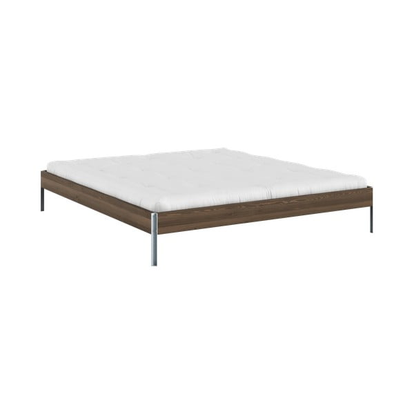 Letto matrimoniale marrone in pino massiccio con rete inclusa 180x200 cm Core – Karup Design-image-3