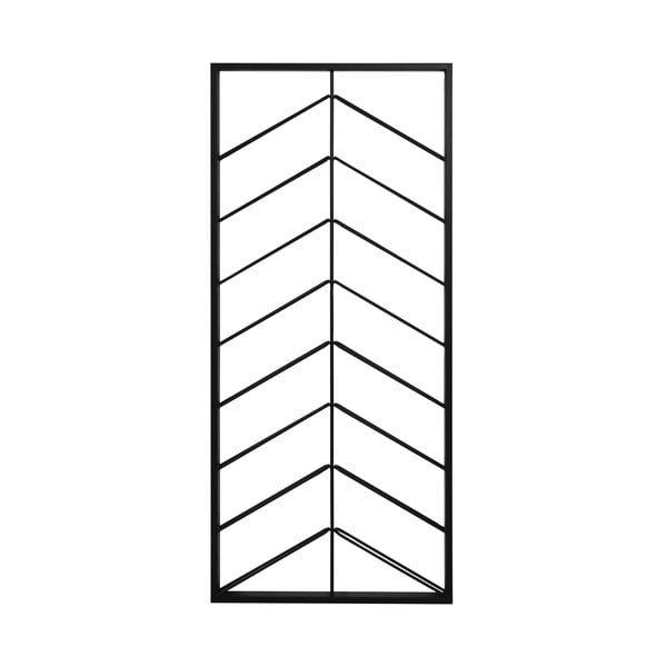 Portabottiglie in metallo nero da parete 16 bottiglie 70x160x6 cm Malbeo - Light & Living-image-3