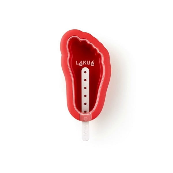 Stampo in silicone rosso per gelato a forma di piede Iconic - Lékué