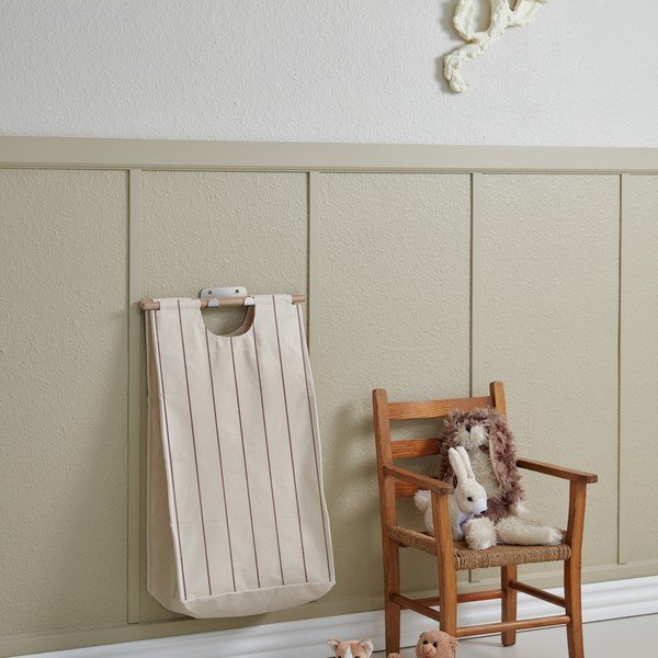 Cesta per il bucato da parete beige in tessuto BagUp – ReCollector-image-2