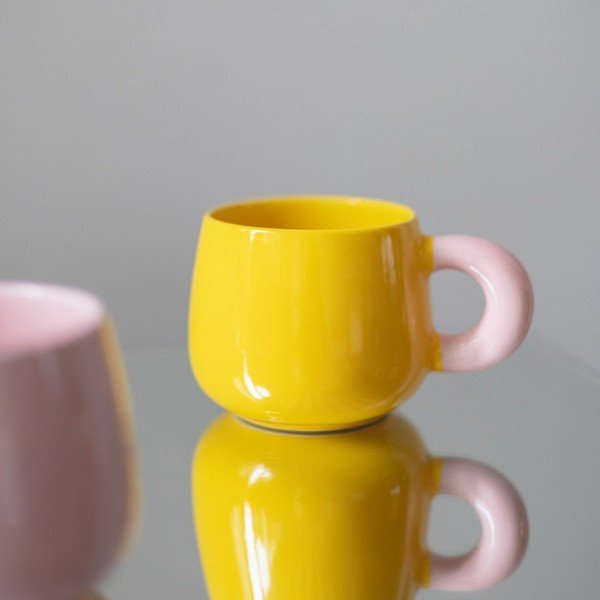 Tazza gialla in new bone china 470 ml Coco – ONA-image-2
