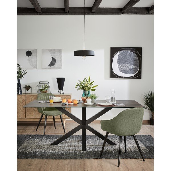 Sedia da pranzo verde Herbert - Kave Home-image-1