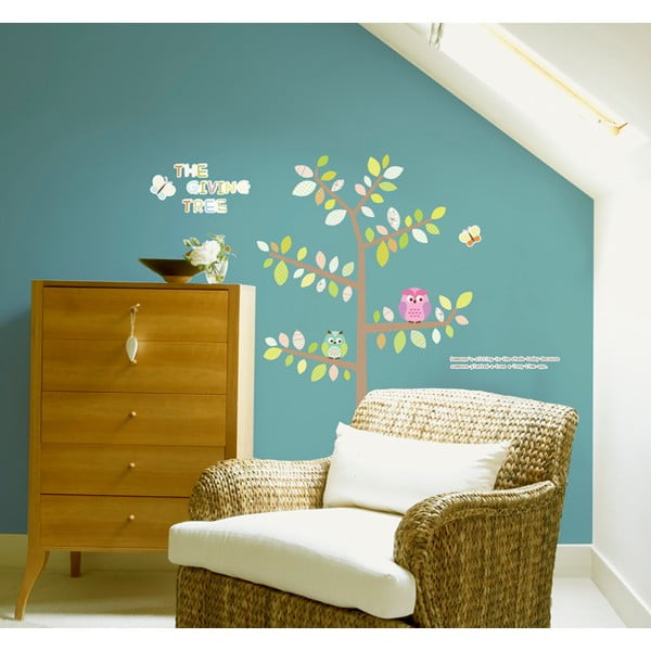 Samolepka Ambiance Owls Butterflies