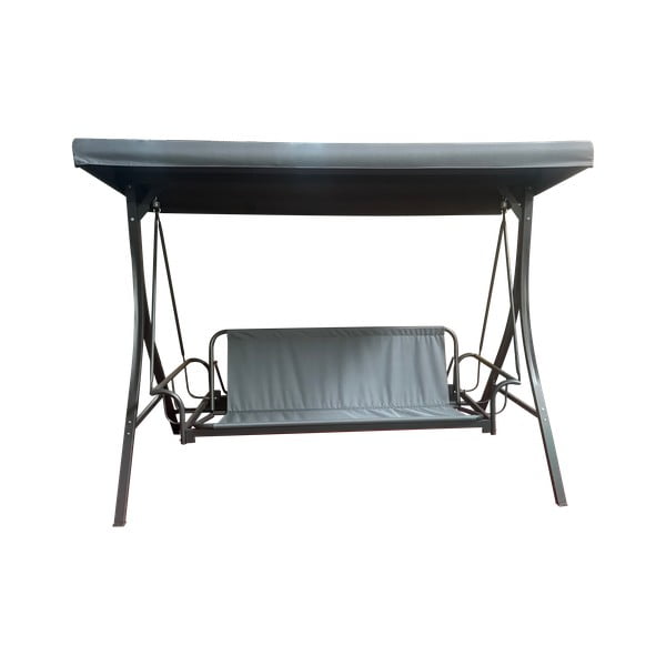 Dondolo da giardino grigio in metallo Madrid – Rojaplast-image-1