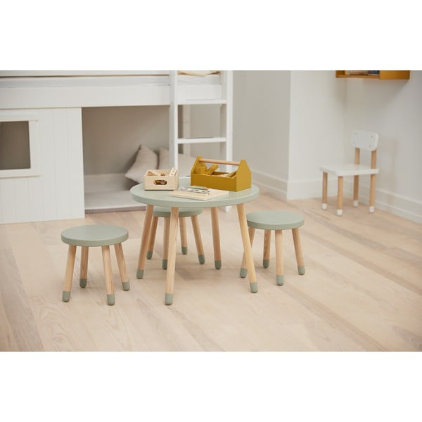 Tavolo per bambini verde chiaro , ø 60 cm Dots - Flexa-image-3