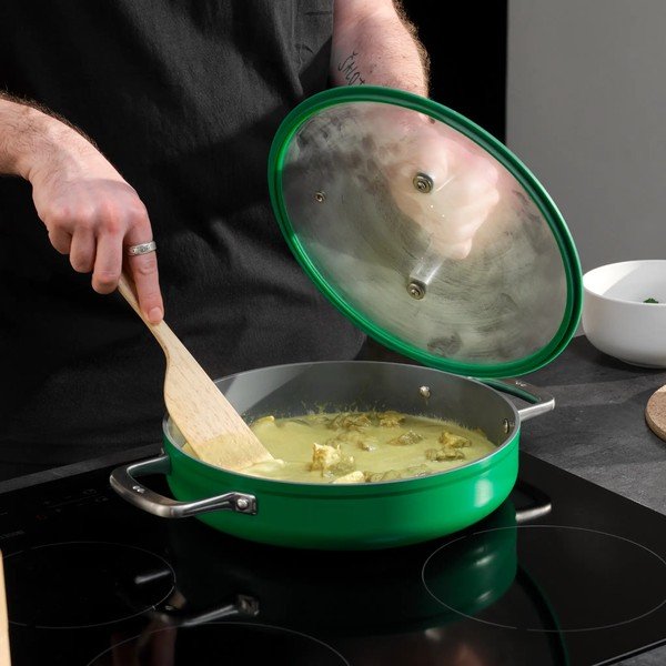 Padella con coperchio/con superficie in ceramica ø 28 cm tegame Meda 3.0 – FABINI-image-1