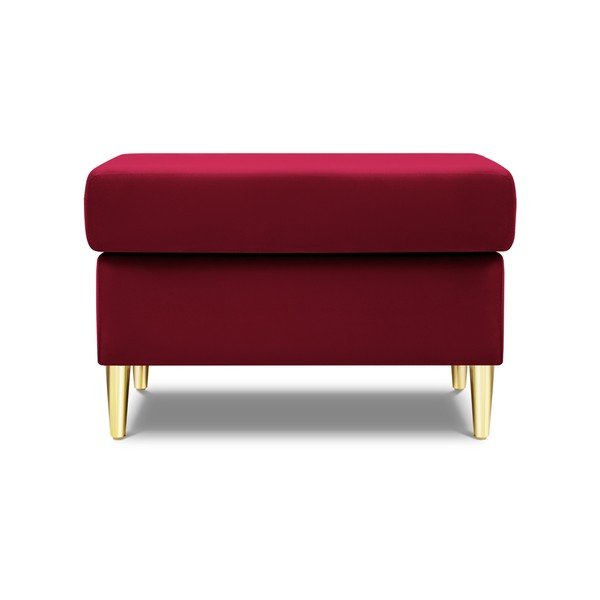 Poggiapiedi rosso con rivestimento in velluto Kyoto – Cosmopolitan Design
