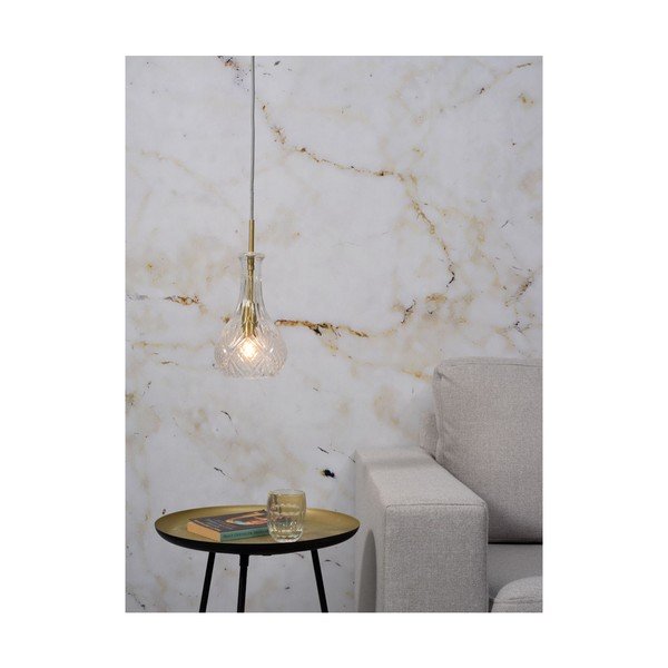 Lampada a sospensione color oro con paralume in vetro ø 14 cm Brussels - it's about RoMi-image-3
