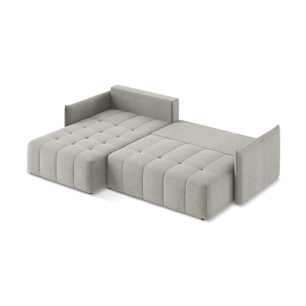 Divano angolare grigio chiaro allungabile/con contenitore (con penisola a sinistra/con chaise lounge) Moku – Makamii-image-4