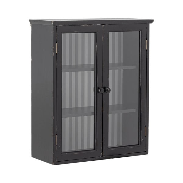 Vetrina nera in abete massiccio da appendere 51,5x66,5x22,5 cm Hazem – Bloomingville-image-3