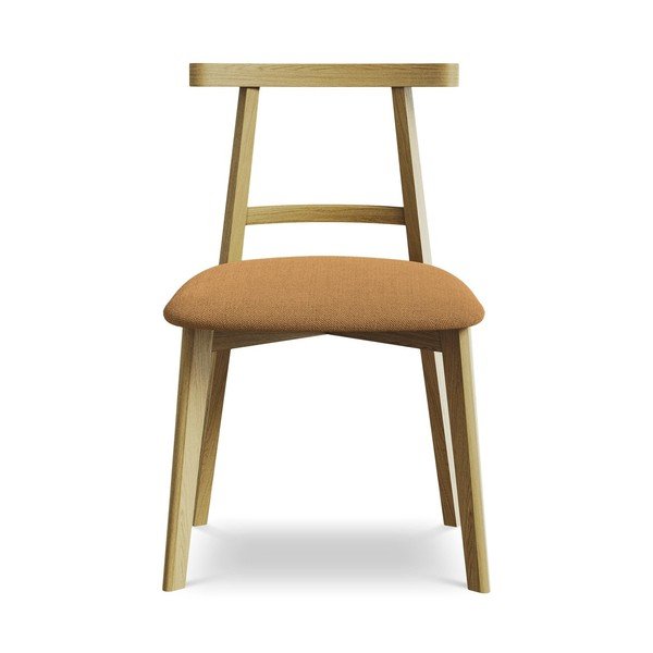 Sedia da pranzo color terracotta in legno massiccio Ohelo – Makamii-image-1