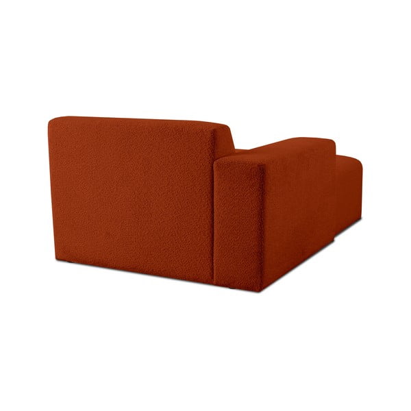 Modulo divano in tessuto bouclé color mattone (angolo sinistro) Roxy - Scandic-image-3