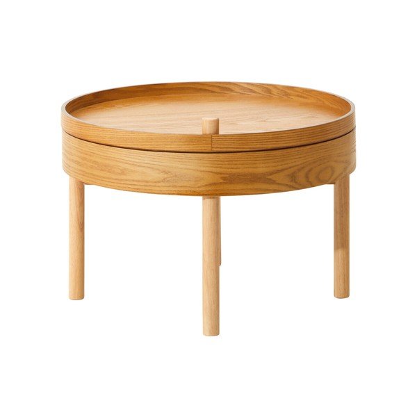 Tavolino rotondo con effetto pino ø 60 cm Viborg – Premier Housewares