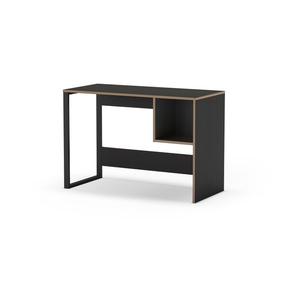 Scrivania con piano nero 50x110 cm Lyly - Marckeric-image-3