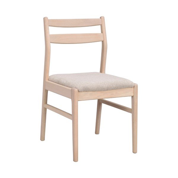 Sedia da pranzo color crema/colore naturale chiaro in rovere massiccio Kerwin – Rowico