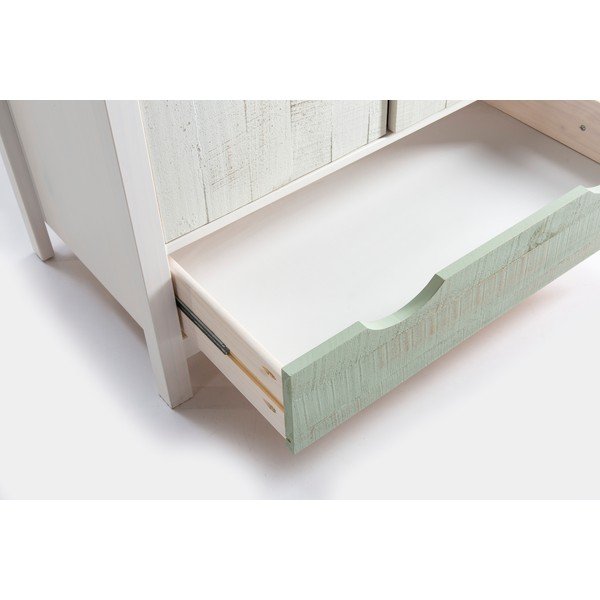 Armadio per bambini bianco e grigio in legno di pino Perle Perlé - Marckeric-image-3