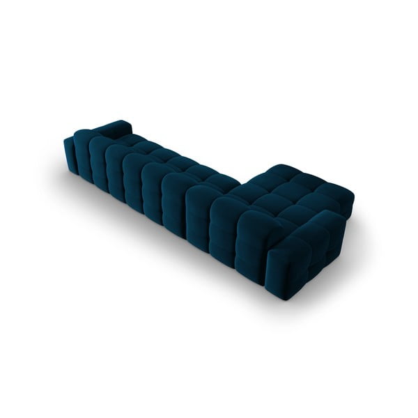 Divano angolare in velluto blu scuro (angolo sinistro) Kendal - Micadoni Home-image-4