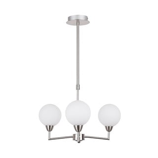 Lampada a sospensione in argento con paralume in vetro Logos - Candellux Lighting