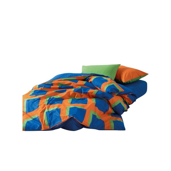 Set copripiumino e federa in cotone renforcé per letto matrimoniale/per letto esteso con lenzuolo incluso/4 pezzi 200x220 cm Venus – Mijolnir