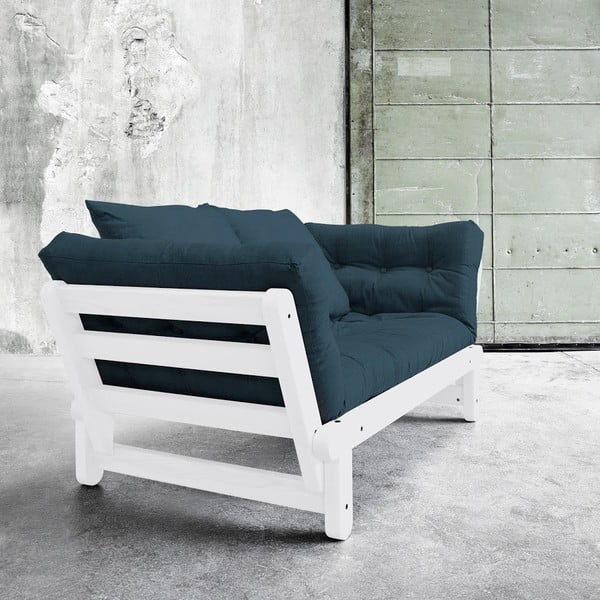 Rozkládací pohovka Karup Beat White/Deep Blue-image-1