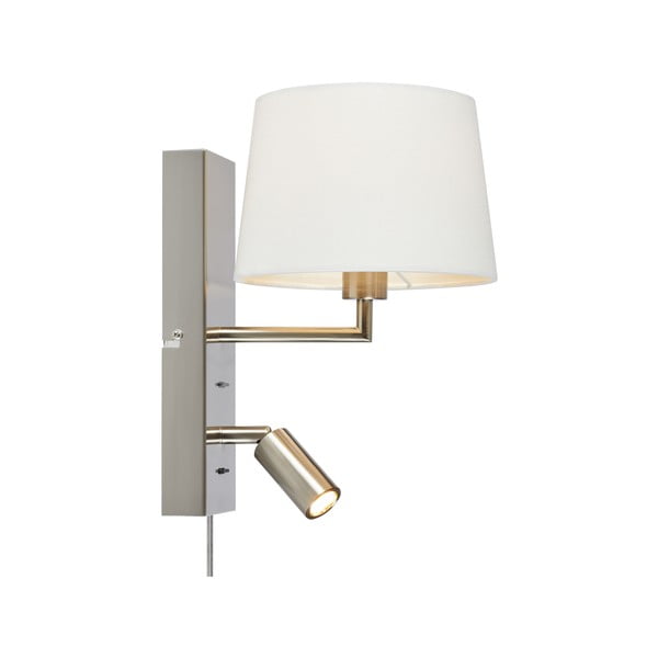 Lampada da parete a LED in bianco-argento (lunghezza 28,5 cm) Como - Markslöjd