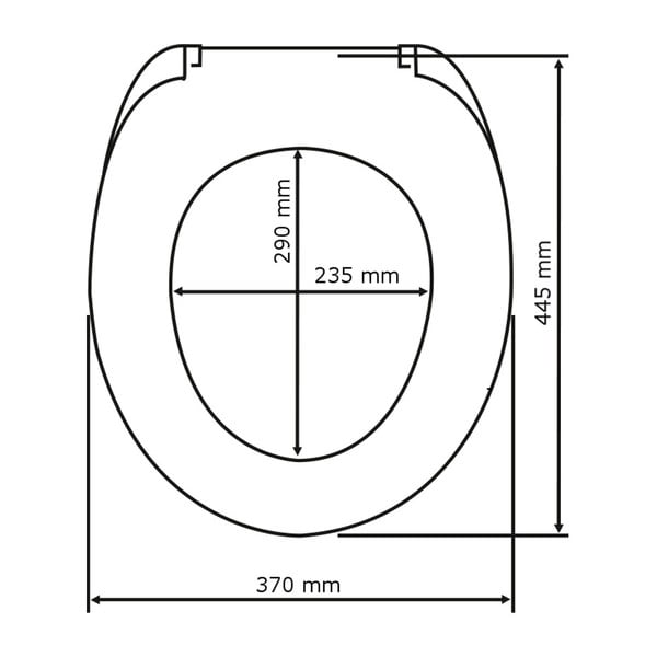 Sedile per wc bianco con chiusura facilitata , 44,5 x 37 cm Bilbao - Wenko-image-4