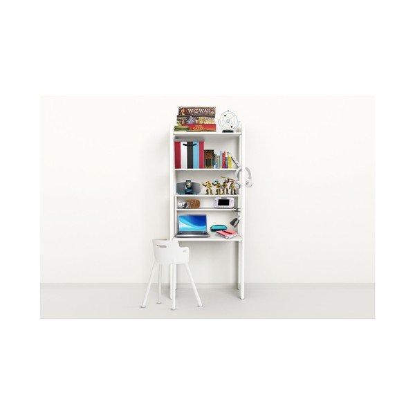 Scaffale per bambini bianco con scrivania , altezza 189,2 cm Shelfie - Flexa-image-1