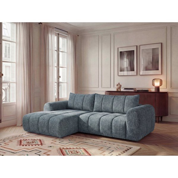 Divano angolare blu (con penisola a sinistra/con chaise lounge) Nesty – Bobochic Paris-image-1
